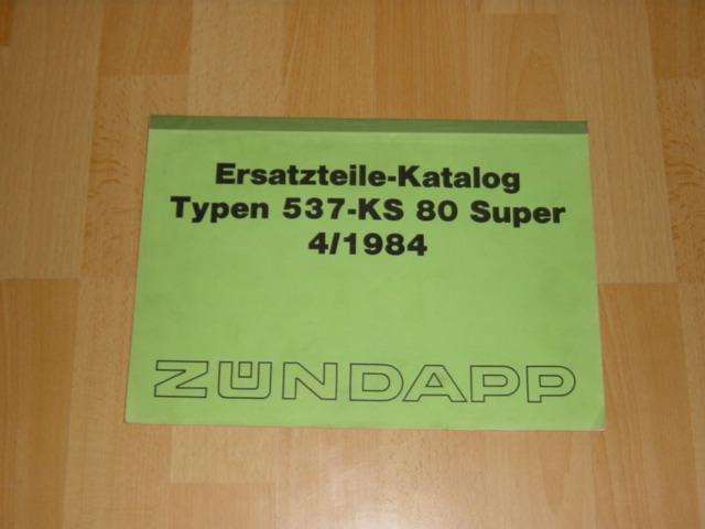 Ersatzteil-Katalog 537 KS 80 Super 1984-04